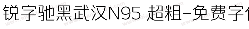 锐字驰黑武汉N95 超粗字体转换